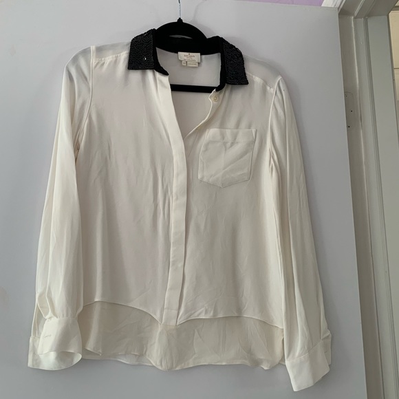 Kate spade button up sequin collar blouse XS - Picture 11 of 16